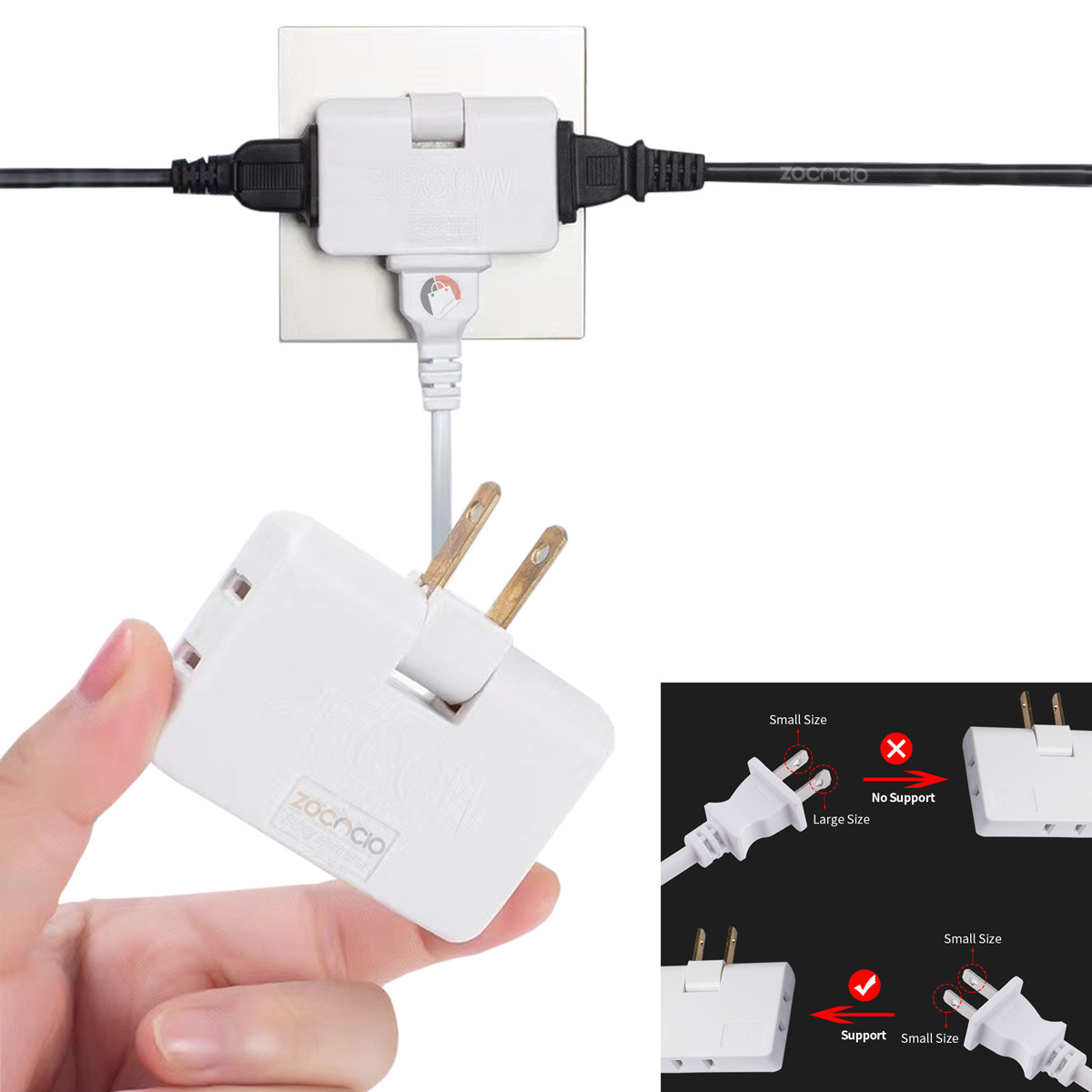 Miniatura 4 de Paquete 3 Adaptadores Multitoma Converti